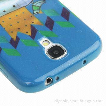 Stylish Elephant Pattern Shimmering Powder TPU Protective Case for Samsung Galaxy S IV